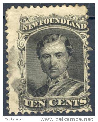 New Foundland 1866 Mi. 18 Y 10 C Prince Albert, White Paper Weisses Papier €65,- - 1865-1902