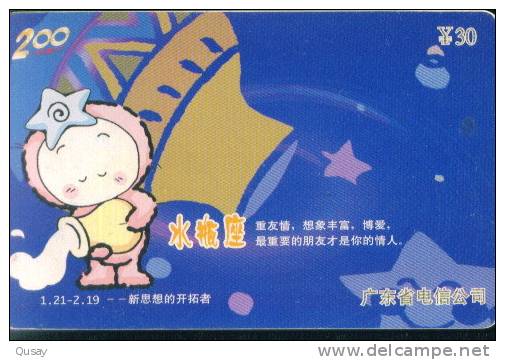 Zodiac  , Used China  Phonecard - Zodiaco