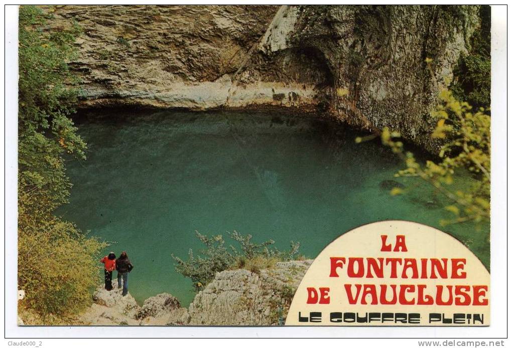 FONTAINE DE VAUCLUSE . Le Gouffre Plein Animée . Voir Recto - Verso    (C284) - Autres & Non Classés