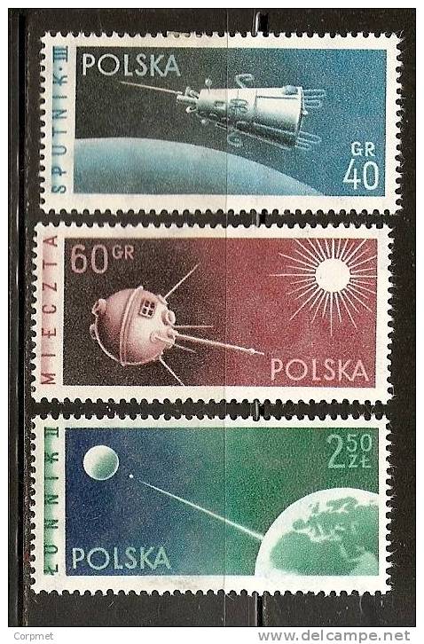 SPACE - POLAND 1959 Vols Dans Le Cosmos - Yvert # 992/994 - MINT (LH) - Europe