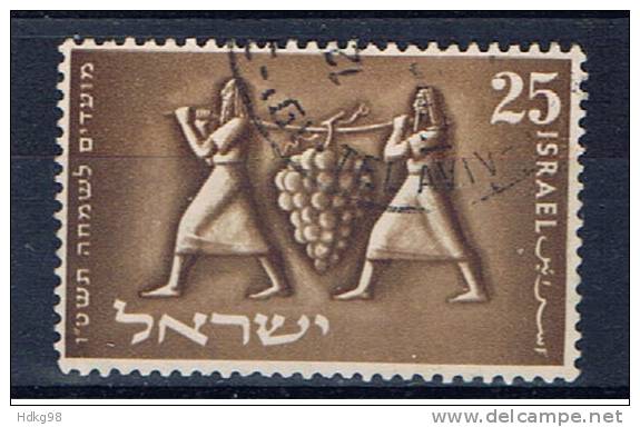IL+ Israel 1954 Mi 101 Festtag - Gebruikt (zonder Tabs)