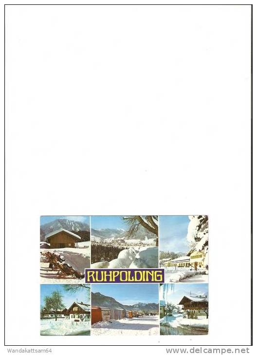 AK RUHPOLDING Mehrbildkarte 6 Bilder Im Winter Mit Schnee Personen In Liegestühlen Zelte Im Schnee 19. 3.85 --8 - Ruhpolding