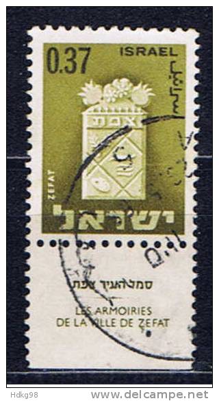 IL+ Israel 1965 Mi 332 TAB Wappen: Zefat - Oblitérés (avec Tabs)