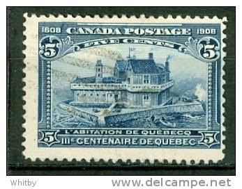 1908  5 Cent  Champlain's Habitation Issue  #99 - Used Stamps