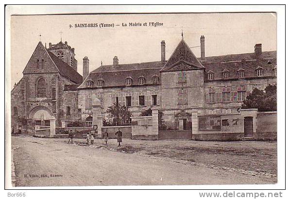 GOOD OLD FRANCE POSTCARD - SAINT BRIS - La Mairie Et L´Eglise - Yenne