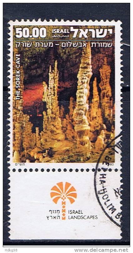 IL+ Israel 1980 Mi 813 TAB Tropfsteinhöhle - Used Stamps (with Tabs)