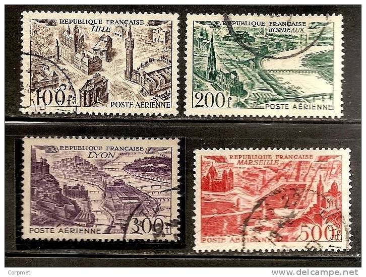 FRANCE - Aérienne - 1949 Vue De Grandes Villés   -  VF OBLITÉRÉ - Yvert # 24/27 - à Moins De 25% De La Cote - 1927-1959 Used