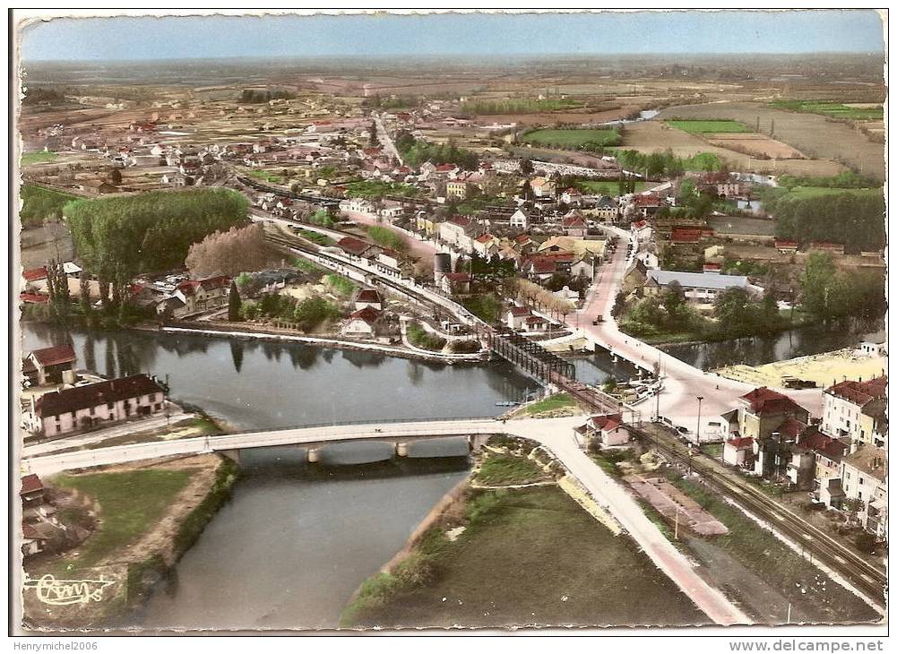 Cpsm Vue Aérienne  De Lohans , Les Ponts Sur La Seille, Ed Combier - Louhans