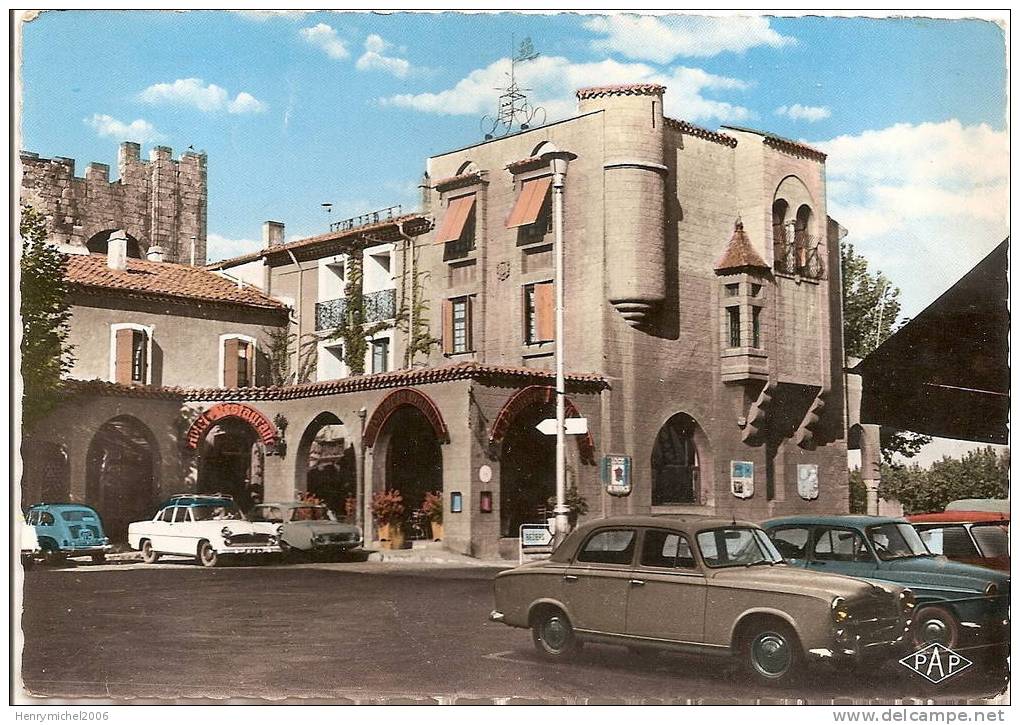 Cpsm  Agde Sur Mer , Hotel Restaurant "la Galiote" Voiture Peugeot ,ed L.pages - Agde