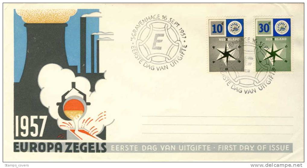 NEDERLAND FDC MICHEL 704/05 EUROPA 1957 - 1957