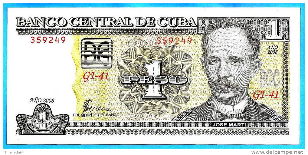 Cuba 1 Peso 2008 Neuf UNC Jose Marti Kuba Pesos Non Circulé. - Cuba