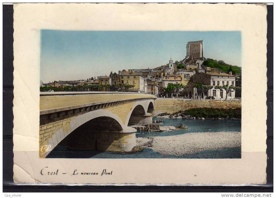 26 CREST Vue Générale, Nouveau Pont, Ed CAP 75, CPSM 10x15, 1959 - Crest