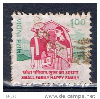 IND+ Indien 1994 Mi 1430 Ein-Kind-Familie - Used Stamps