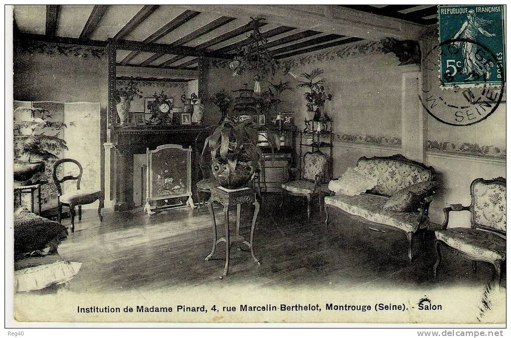 D92 - MONTROUGE -    Institution De Madame PINARD -  Salon - Montrouge