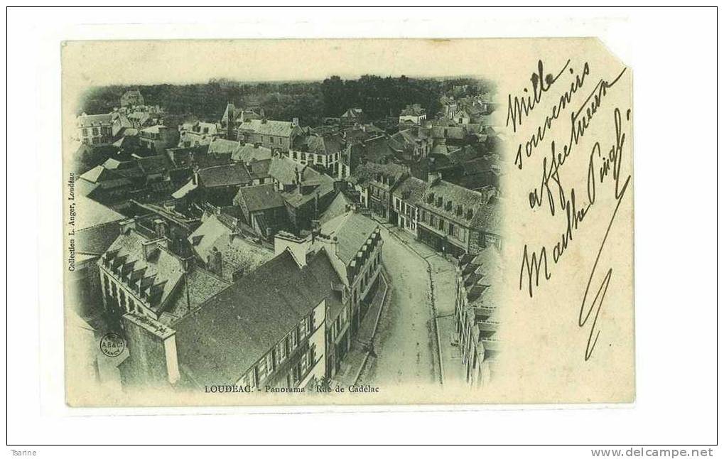 22 - Vue Sur La Rue Cadélac De LOUDEAC - Loudéac