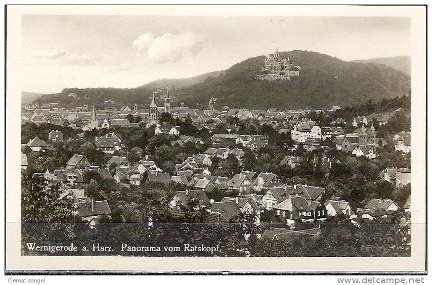 TOP!! WERNIGERODE * PANORAMA VOM RATSKOPF * 1940 *!! - Wernigerode