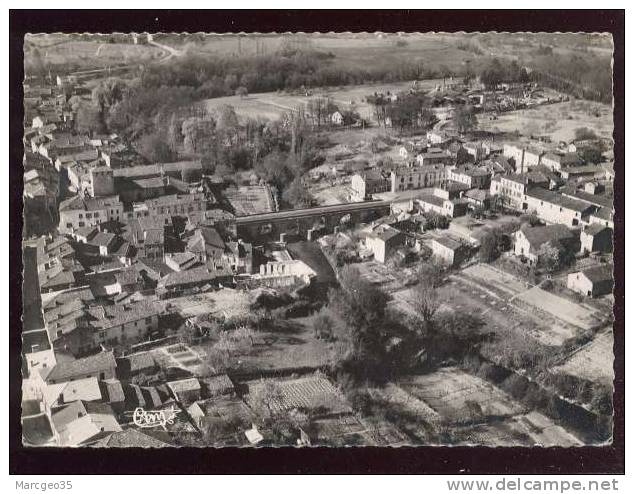 Roquefort Vue Aérienne Centre De La Ville édit.combier N° 40-60 A  Belle Cpsm - Roquefort