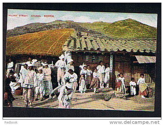 Early Ethnic Postcard Village Street Chusan Seoul Korea - Ref 348 - Corea Del Sud