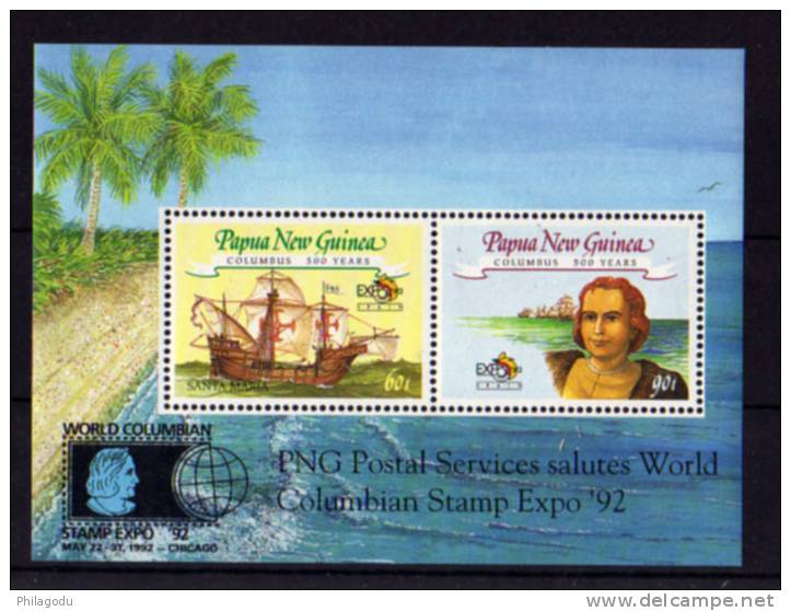 Papouasie & New Guinea 1992 ++ Colombus 500   BF4 **++ Postfrich - Cristóbal Colón