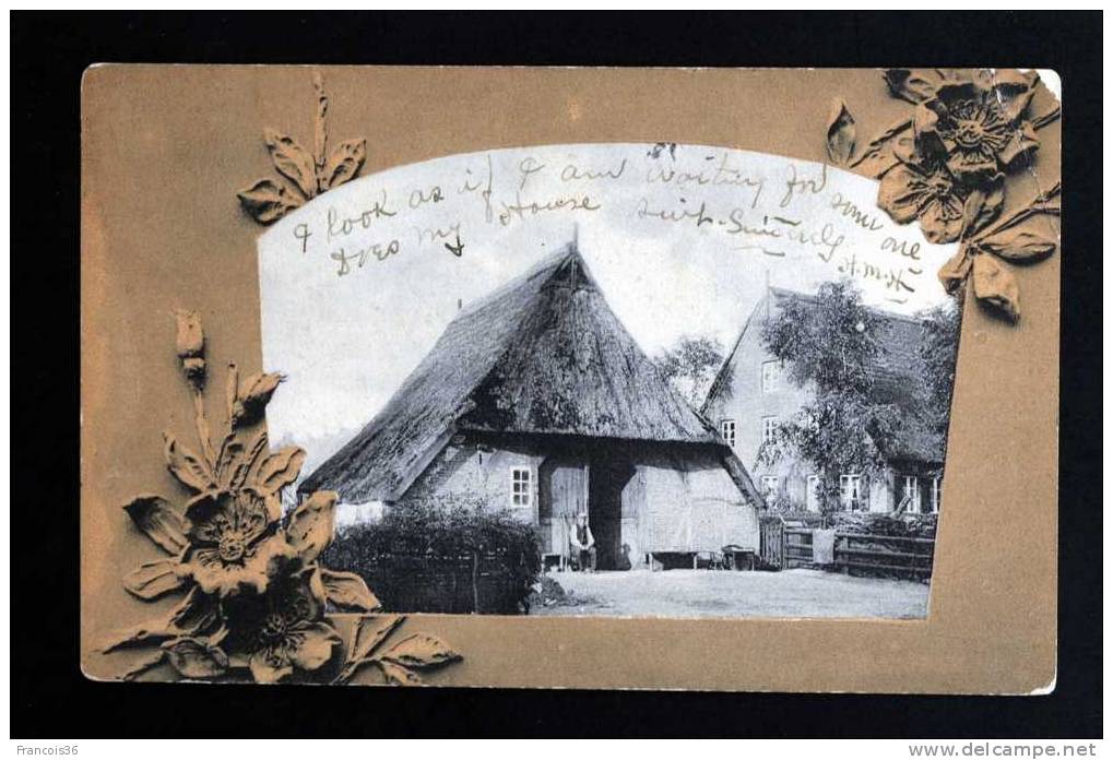 Keyser - Old Man In Front Of His Old House - Old Roof - Card Written By The Old Man On Picture - 1908 - Autres & Non Classés