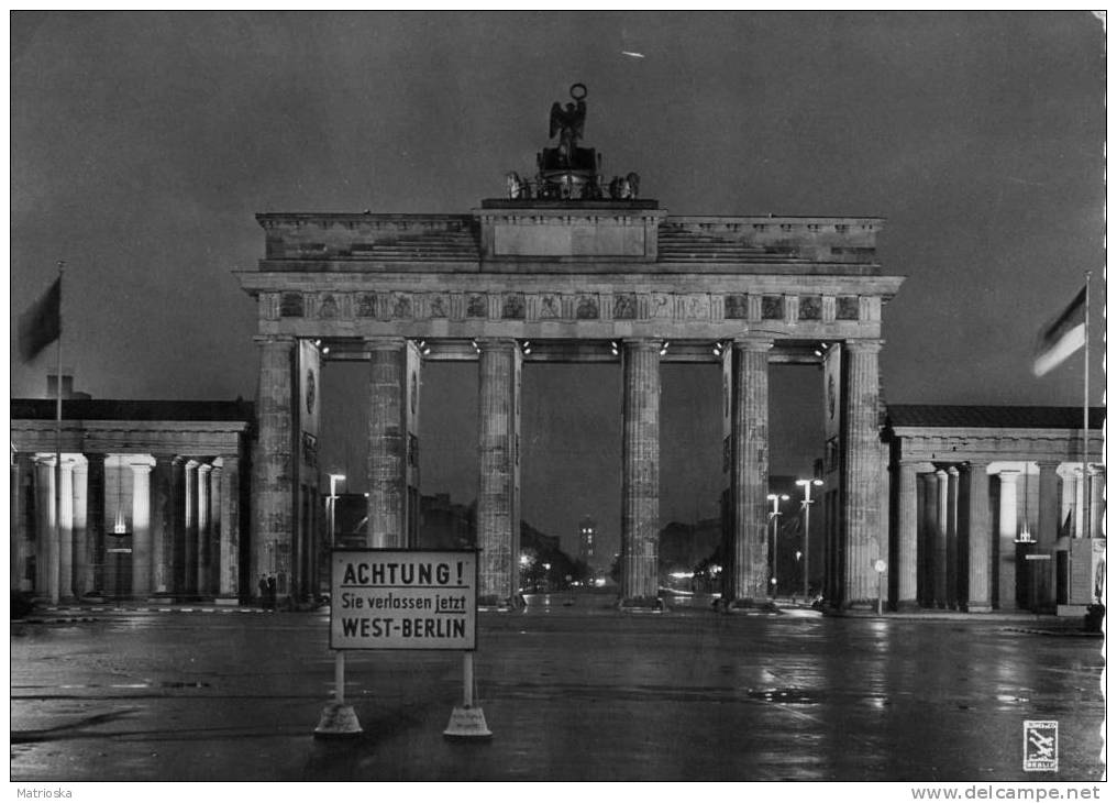 BERLINO   -   Brandenburger Tor  -   VG 1961  - (205) - Porta Di Brandeburgo