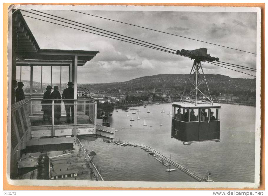 E665 Landesaustellung Zürich 1939 Schwebebahn Téléphérique. Cachet Dorfli Zürich Timbre Manque. - Dorf