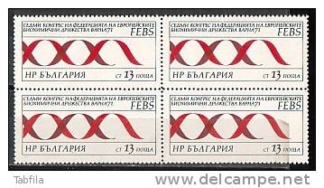 BULGARIA / BULGARIE - 1971 - 7e Con.de Biochemie A Varna - 1v** Bl De 4 - Química