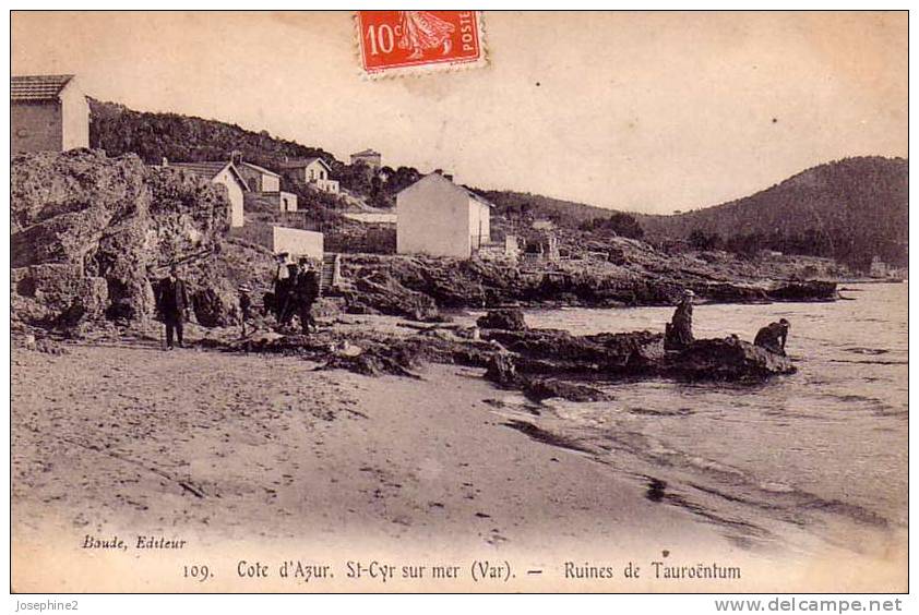St Cyr Sur Mer - Ruines De Tauroentum - 1908 - Animation - - Saint-Cyr-sur-Mer