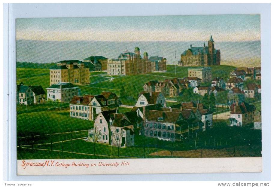 SYRACUSE, N. Y. COLLEGE BUILDING ON UNIVERSITY HILL - Syracuse