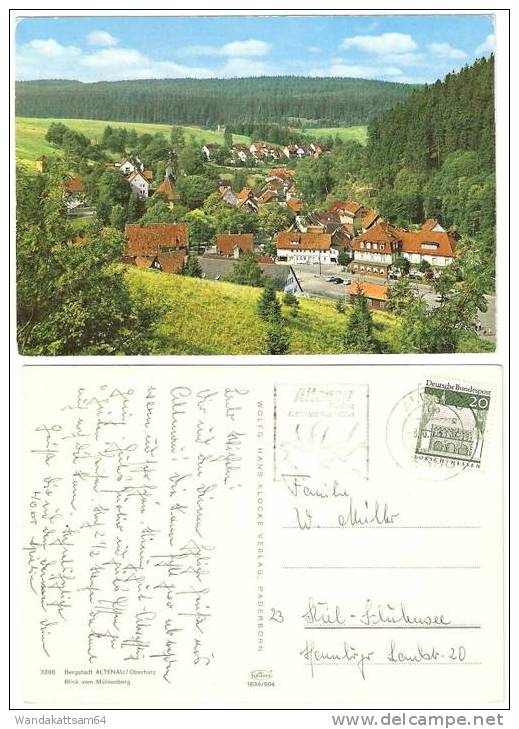 AK 3396 Bergstadt ALTENAU / Oberharz Blick Vom Mühlenberg -8.6.75 -12 3396 ALTENAU Nach 23 Kiel-Schulensee - Altenau