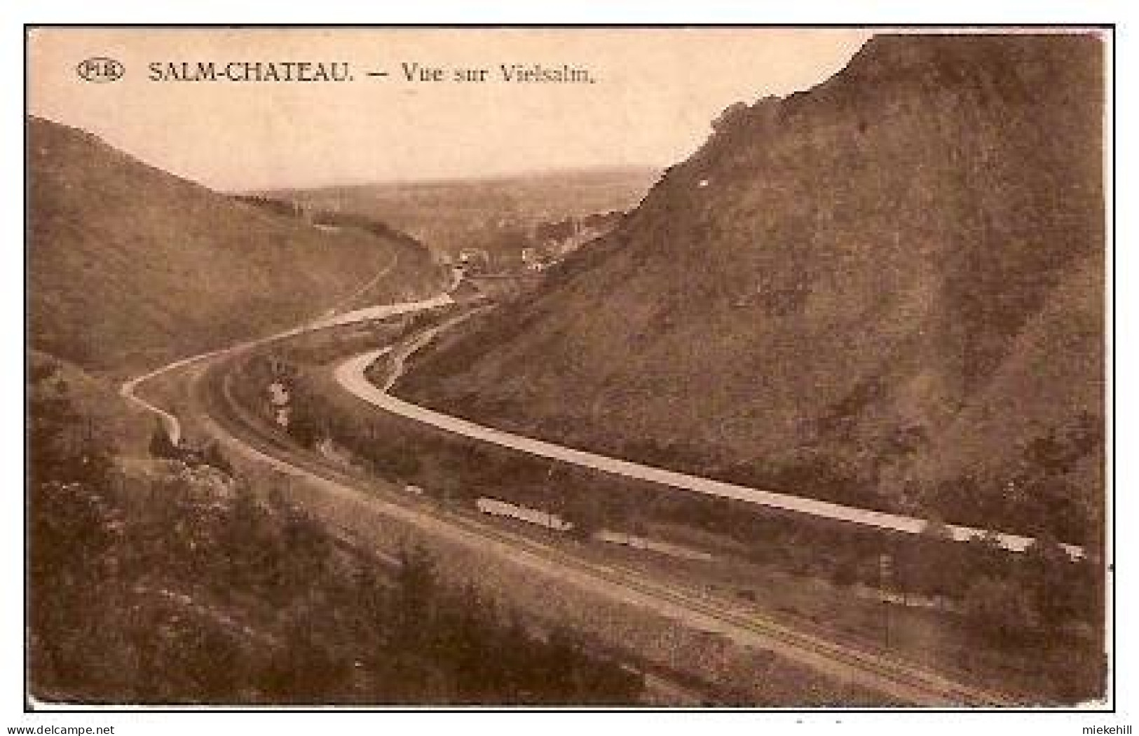 SALMCHATEAU-VUE SUR VIELSALM-LIGNE DE CHEMIN DE FER - Vielsalm