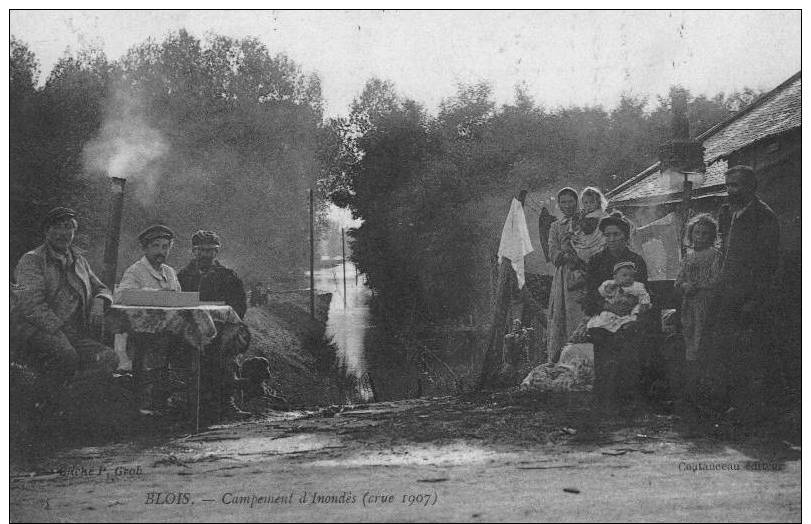 BLOIS Crue De 1907 Campement D´Inondés - Blois