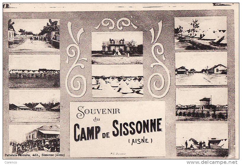 1164  02  CAMP DE SISSONE   SOUVENIR   Non écrite - Sissonne