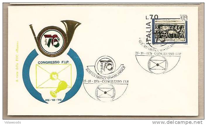 Italia - Busta Con Annullo Speciale: Italia '76  Congresso FIP - 1976 - 1971-80: Storia Postale