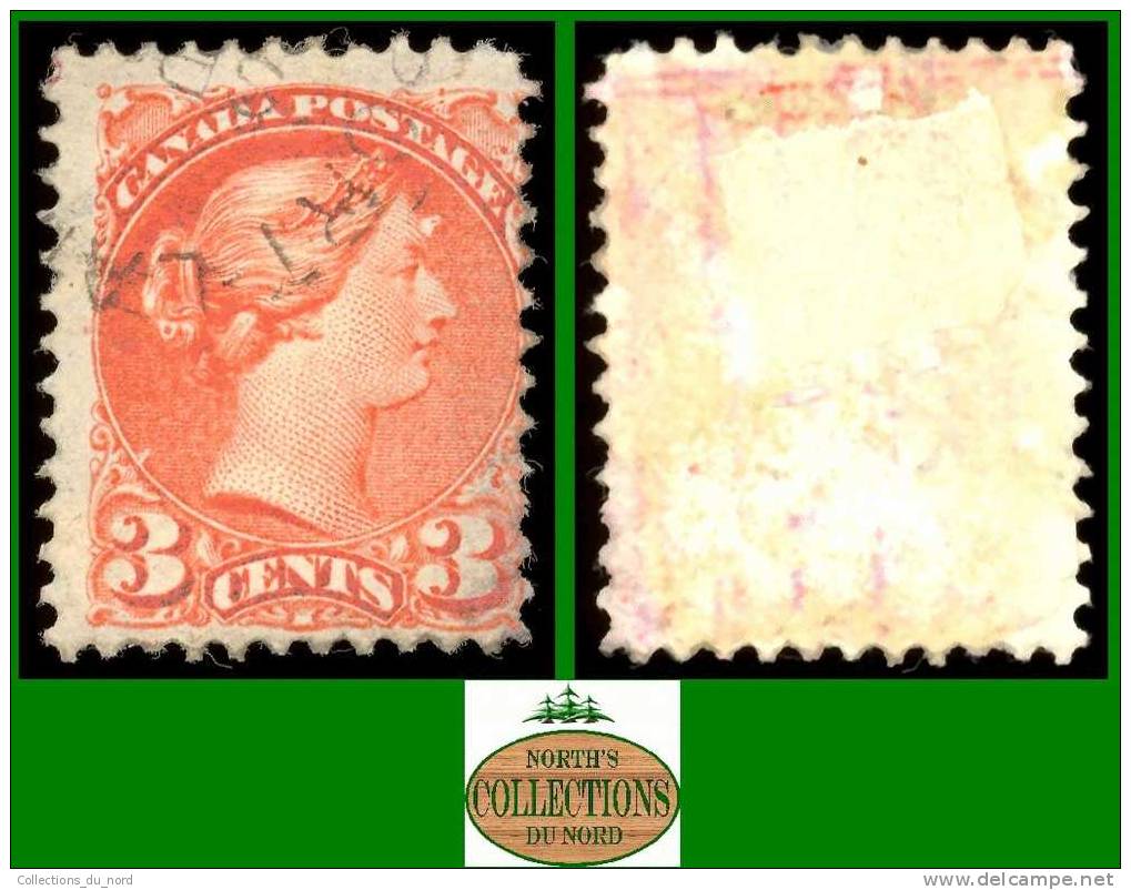 Canada (Unitrade & Scott 37 - Small Queens Issue/ Émission Des Petites Reines, (o) F - Gebruikt