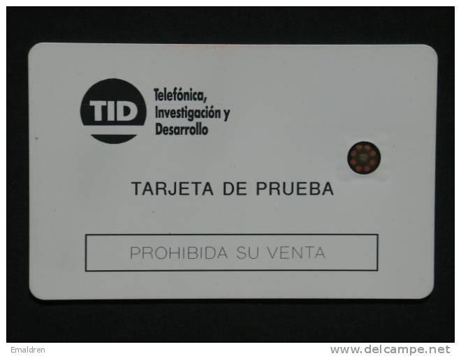 T-004. TEST Card: Tarjeta De Prueba. - Test & Dienst