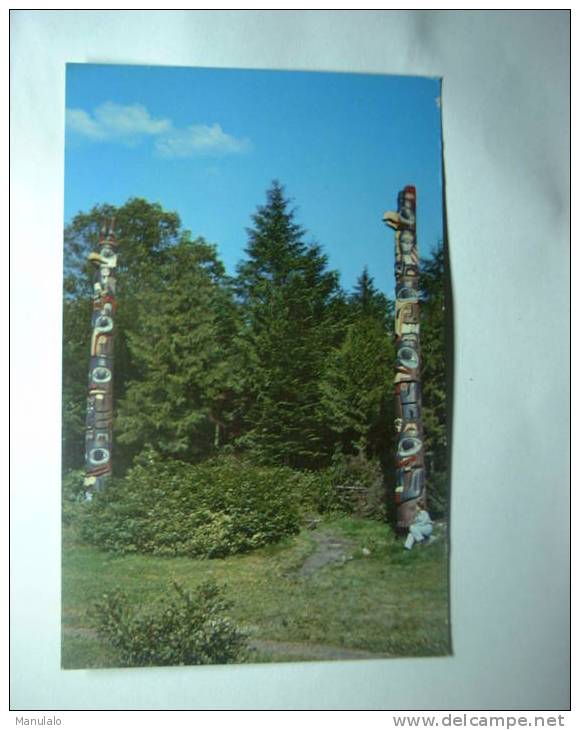 Totem Poles In Prince Rupert, B. C. These Totem Poles Are Original Masterpieces Made By The Haida Indians - Other & Unclassified