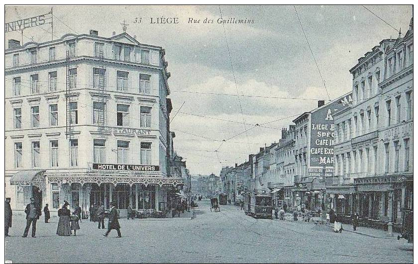 CPA BELGIQUE LIEGE Hôtel De L´ Univers Tramway 1911 - Liege