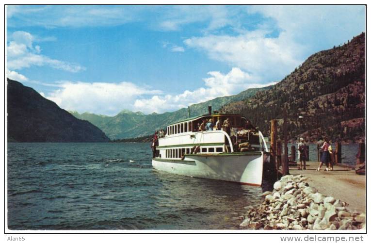 Lake Chelan Boat Transportation On 1950s Vintage Postcard - Sonstige & Ohne Zuordnung