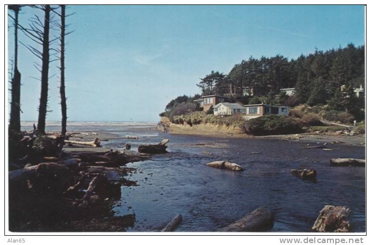 Pacific Beach WA, Iron Springs Resort Cabins On 1980s/90s Vintage Postcard - Other & Unclassified