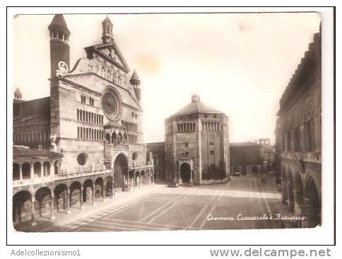 22377)cartolina Illustratoria  Cremona - Cattedrale E Battistero - Cremona