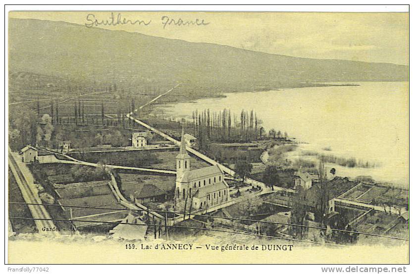 DUINGT FRANCE Lac D´ Annecy PANORAMIC OF VILLAGE Circa-1910 - Duingt