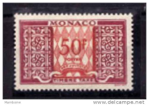 MONACO =  Taxe   N 38a  Neuf  X  (trace De Charn.) - Taxe