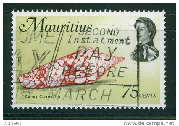 Coquillage - Cone Clytospire - ILE MAURICE - Faune Marine - N° 342 - 1969 - Mauritius (1968-...)