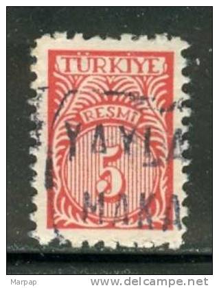 Turkey, Yvert No Service 56 - Timbres De Service