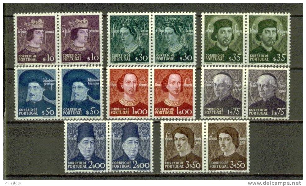 PORTUGAL N° 716 à 723 ** En Paires - Unused Stamps