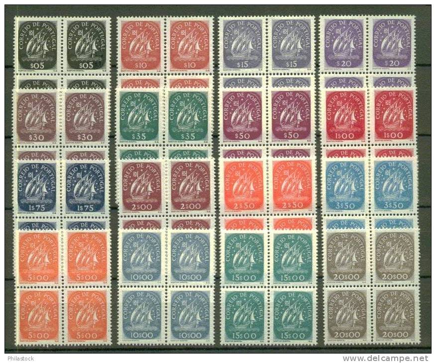 PORTUGAL N° 628 à 643 ** Série Courte En Blocs De 4 - Unused Stamps