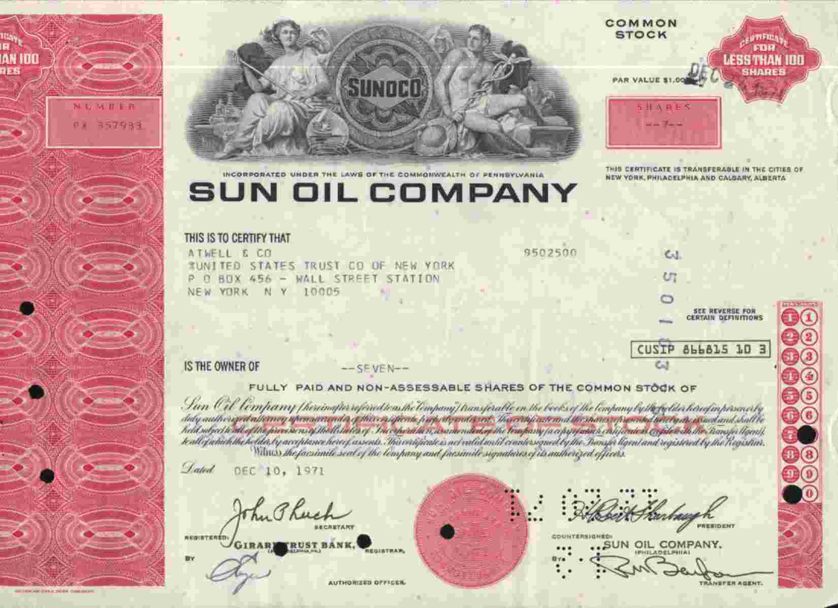 SUN OIL COMPANY - Erdöl