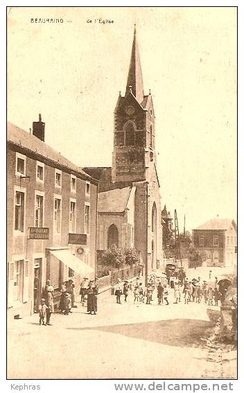 BEAURAING : Rue De L'Eglise - Mention 'Rue' Non Imprimée - Cachet De La Poste 1924 - Beauraing