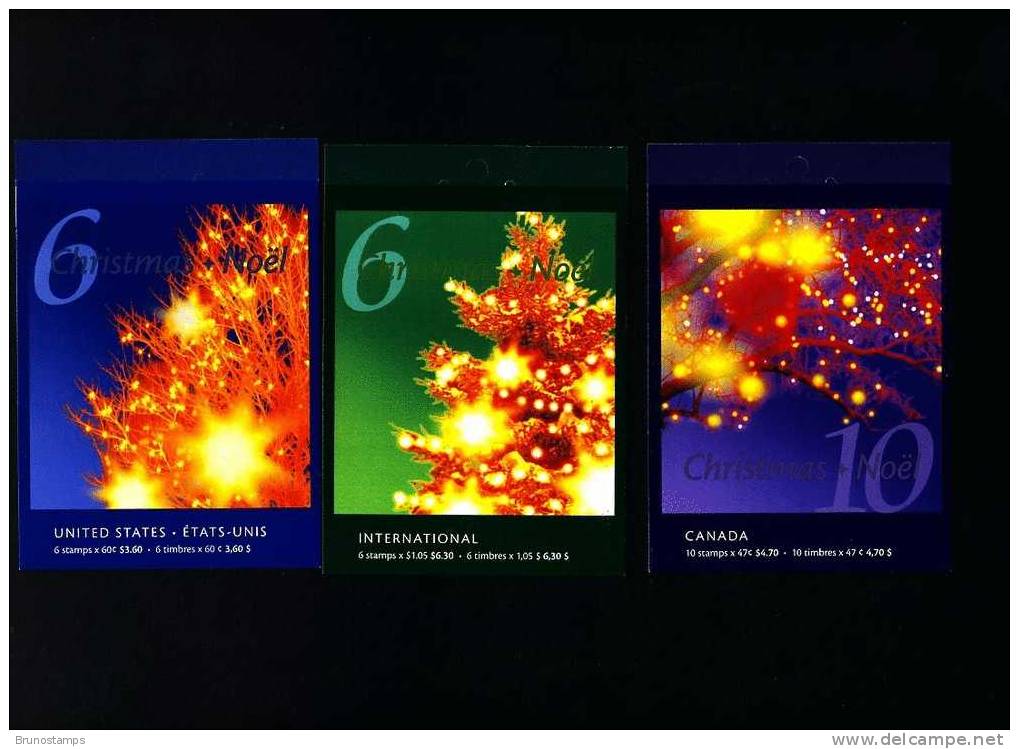 CANADA - 2001  CHRISTMAS   THREE  BOOKLETS  MINT NH - Full Booklets